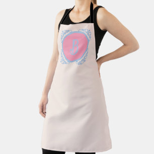Personalized Blue and Pink All-Over Print Apron