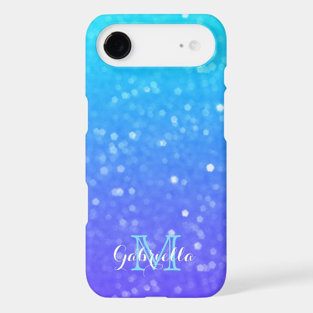 Personalized Blue And Purple Glimmer Case (Back)