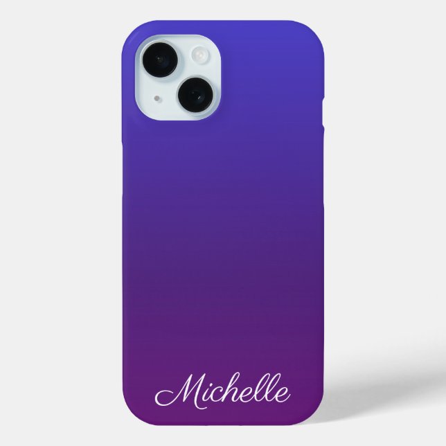 Personalized blue and purple ombre Case-Mate iPhone case (Back)