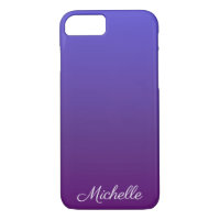 Personalized blue and purple ombre