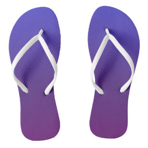 Personalized blue and purple ombre flip flops