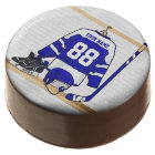 Personalized Blue and White Ice Hockey Jersey