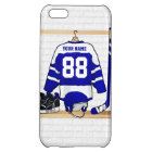 Personalized Blue and White Ice Hockey Jersey