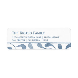 Personalized Blue And White Leaf