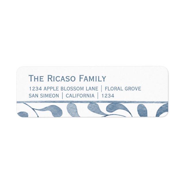 Personalized Blue And White Leaf (Front)