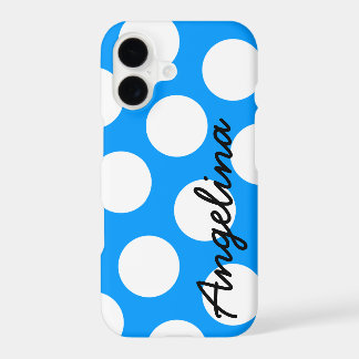 Personalized Blue and White Polka Dot
