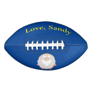 Personalized. Blue and Yellow Gnome   Football