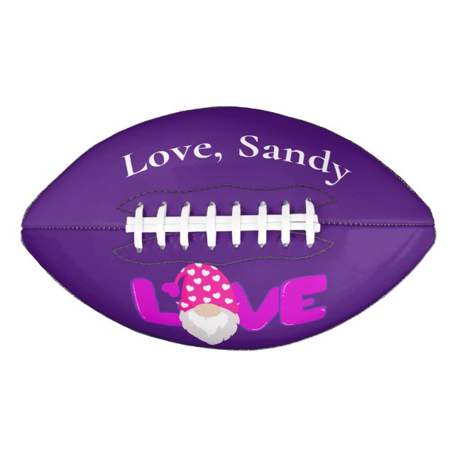 Personalized. Blue and Yellow Gnome   Football (Front)