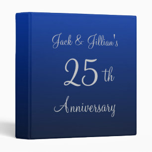 Personalized Blue Anniversary Binder