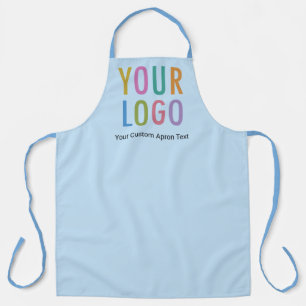 Personalized Blue Apron with Custom Logo Name Text