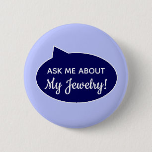 Personalized Blue Ask Me About Button