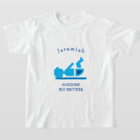 Personalized Blue Baby Afro AWESOME BIG BROTHER