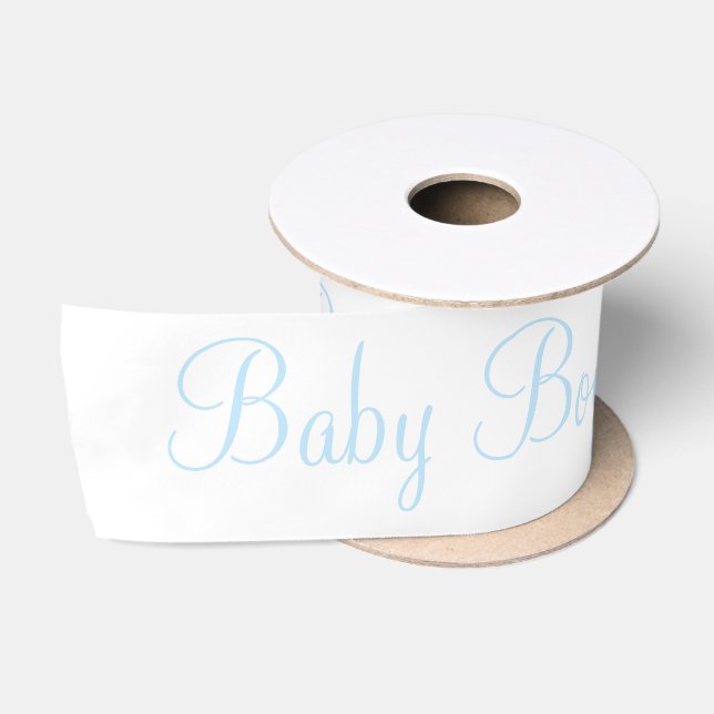 Personalized Blue Baby Boy Elegant Baby Gift Satin Satin Ribbon (Spool)