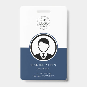 Personalized Blue Badge for Employees