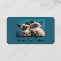 Personalized Blue Business Card For Cattery