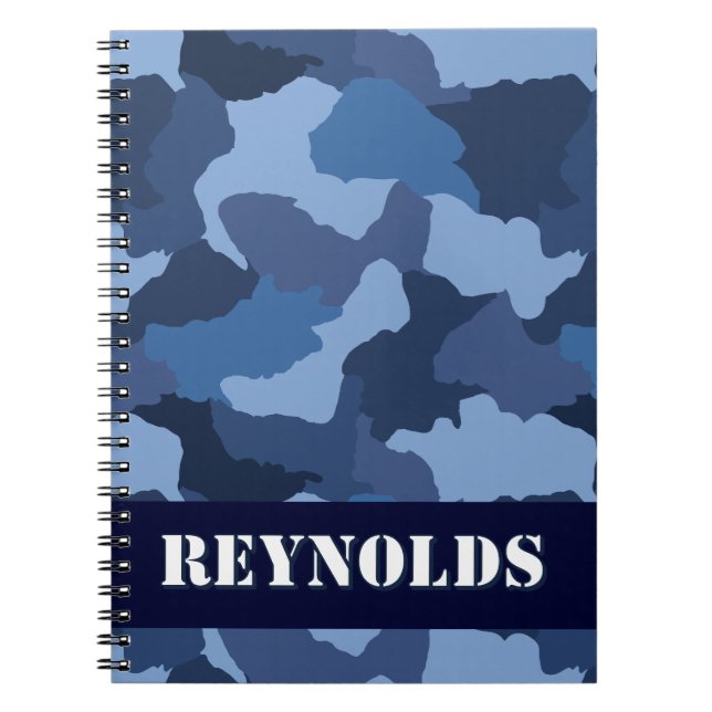 Personalized Blue Camo Journal (Front)
