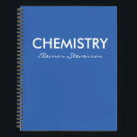 Personalized Blue Chemistry Graph Paper  Notebook<br><div class="desc">A cute,  trendy notebook to take to chemistry class or for homework with a simple,  minimalist cover in french blue and space for the school subject and your name to be personalized.</div>