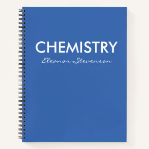 Personalized Blue Chemistry Graph Paper  Notebook