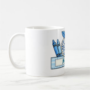 Personalized Blue Chinoiserie Custom Teacher Gift Coffee Mug