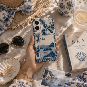 Personalized Blue Citrus iPhone 16 Case