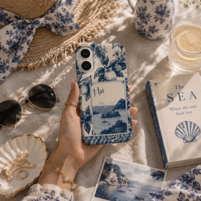 Personalized Blue Citrus Case-Mate iPhone Case (Creator Uploaded)