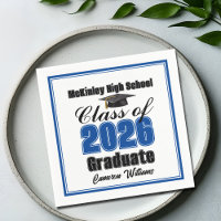 Personalized Blue Class of 2026 Graduation Party