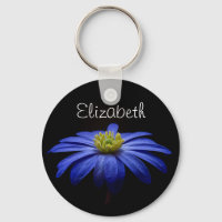 Personalized Blue Daisy Gerbera Flower