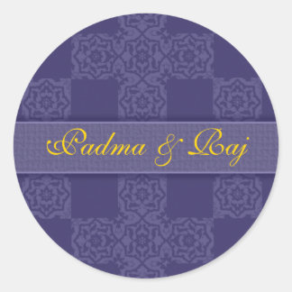 Personalized Blue Envelope Seal Sticker