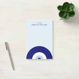 Personalized Blue Evil Eye Protection Symbol Post-it Notes