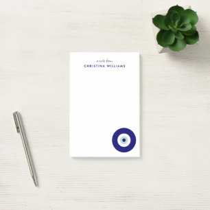 Personalized Blue Evil Eye Protection Symbol Post-it Notes