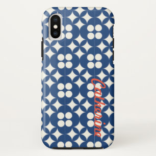 Personalized Blue Geometric Pattern Case-Mate iPhone Case