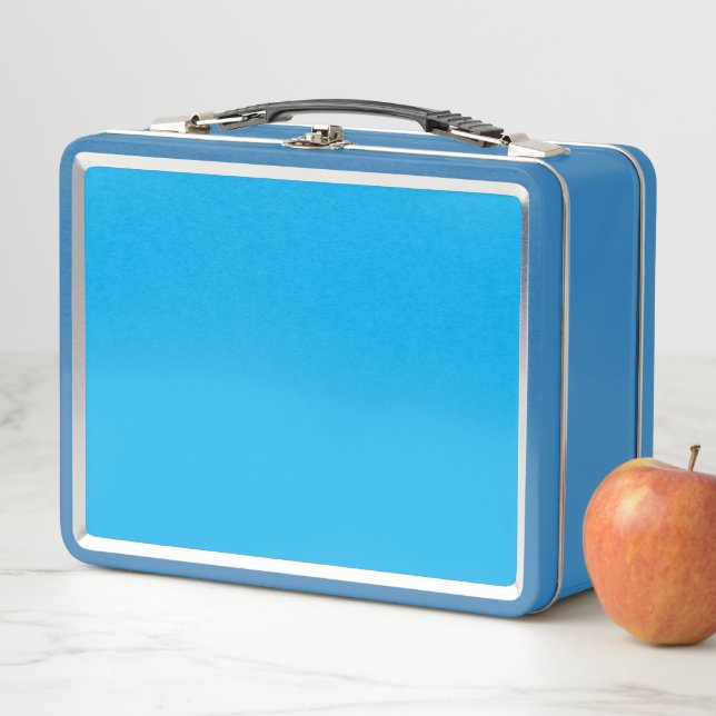 Personalized Blue Gradient Metal Lunch Box (In Situ)