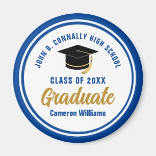 Personalized Blue Graduate 2025 Graduation Party Magnet