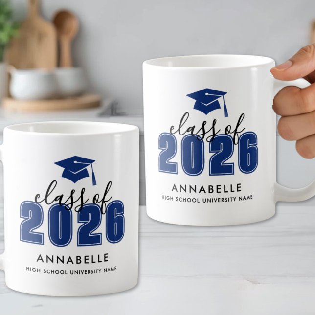 Personalized Blue Graduation Coffee Mug (Personalized Blue Graduation Coffee Mug )