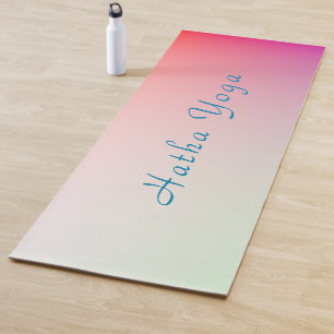 Personalized Blue Green Pink Red Colours Rainbow Yoga Mat