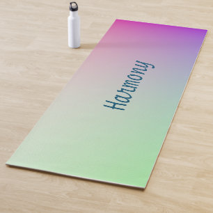 Personalized Blue Green Purple Rainbow Colours Yoga Mat