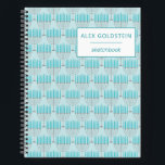 Personalized Blue Hanukkah Menorah Sketchbook Notebook<br><div class="desc">This special sketchbook features a beautiful menorah illustration in teal blue on the cover, personalized with your name. Perfect for capturing your thoughts, ideas, and creativity during Hanukkah. A thoughtful and unique gift for the holiday season.</div>