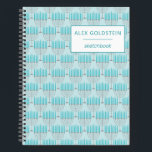 Personalized Blue Hanukkah Menorah Sketchbook Notebook<br><div class="desc">This special sketchbook features a beautiful menorah illustration in teal blue on the cover,  personalized with your name. Perfect for capturing your thoughts,  ideas,  and creativity during Hanukkah. A thoughtful and unique gift for the holiday season.</div>