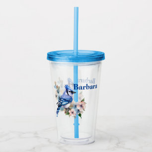 Personalized Blue Jay Acrylic Tumbler