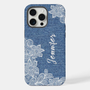 Personalized Blue Jean Lace iPhone / iPad case