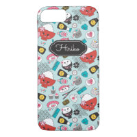 Personalized Blue Kawaii Sushi