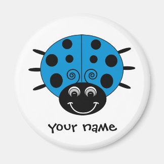 Personalized Blue Ladybug Magnet