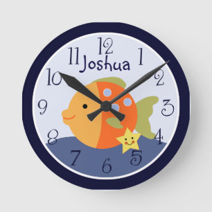 Personalized Blue Lagoon/Fish Clock