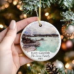 Personalized Blue Lagoon, Iceland Gift Ceramic Ornament<br><div class="desc">A Personalized Travel Souvenir Ornament designed to celebrate your unforgettable trip to Blue Lagoon. Whether you went for work, enjoyed a romantic getaway, or took part in a school exchange program, this ornament commemorates a special moment you’ll always cherish and want to remember for years to come. Celebrate the year...</div>