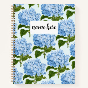 Personalized Blue Lilac Notebook