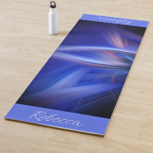 Personalized Blue Lotus Elegant Zen Light Art Yoga Mat