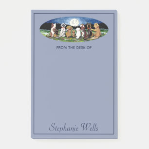 Personalized Blue Moon Dogs Friends Cute Animal Post-it Notes