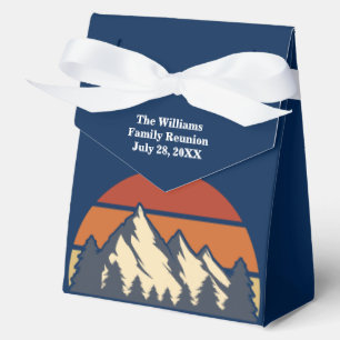 Personalized Blue Mountain Sunset Party Favor Box