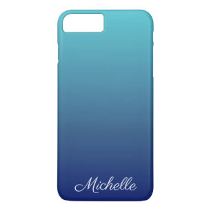 Personalized blue ombre gradient Case-Mate iPhone case