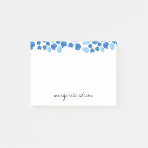 Personalized Blue Organic Dots Art Post-it Notes
